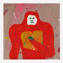 Misaki Kawai, Hairy Player, 2009, acrylic on canvas