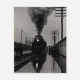 O. Winston Link, The Cavalier Leaves Williamson, West Virginia on a Rainy Day, gelatin silver print