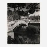 O. Winston Link, The Keith Children Fish as Train No. 2 Passes in the Background, Lithia, Virginia, gelatin silver print
