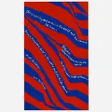 there is only one man in the world by Corita Kent, 1967, screenprint in colors, sold Jul 2022