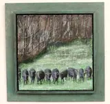 John Borden Evans, Little Velvety Cows, 1994, Acrylic on canvas