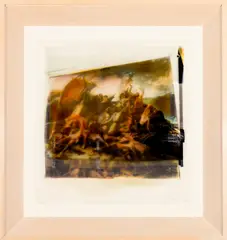 Doug and Mike Starn, The Raft of the Medusa, 1998, Digital print with multi-layered Mylar film, scotch tape, and push pins