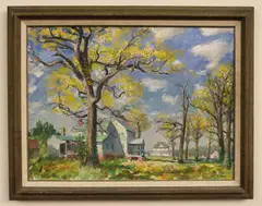 Francis Wayland Speight, Farmhouse in Snakebite, Oil on canvas