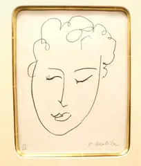 Henri Matisse, Frontispiece, for: Jules Romains, Pencil signed and numbered 117/300, lower margin