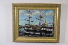 Russian School, A Clipper, 2000, Oil on canvas