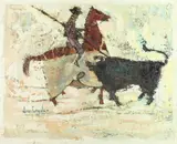 Nissan Engel, Toreador on Horse with Bull