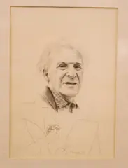 Jacques Combet, Portrait of Marc Chagall, circa 1960, Pencil signed upper left hand