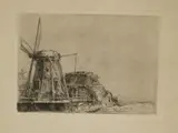 Untitled by Rembrandt Harmensz van Rijn, The Windmill, 19th century etching printed on paper, offered Apr 2024