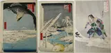 Three Japanese Woodblocks, Untitled, Three Japanese woodblock works, (1) Gekko Ogata (1859