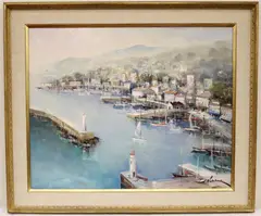 Lucien Delarue, Port De Nice, Oil on canvas