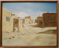 Joann van Cleave, Southwestern Scene, Oil on canvas