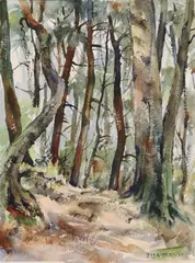 Hartford Nature Trail by Guy Carleton Wiggins, 1960, Watercolor on paper, sold Jun 2024