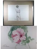 Andre Gisson, A Pair of Framed Watercolors, Sight: 9 x 11 inches Watercolor on paper