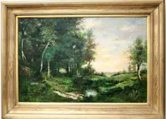 Eamerican School, Late Summer Landscape, Oil on canvas