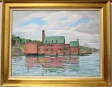 John Nesta, Gloucester Marine Paint Manufactory, Oil on Canvas