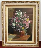 Alfred Richard Blundell, Chrysanthemums, Oil on panel
