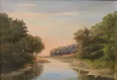 Scandinavian School, Late Summer Landscape, Oil on canvas