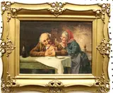Chianti with Dinner by Italian School, Oil on canvas, sold Jun 2024
