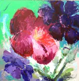 Javier Cabada, Flowers #8, 1991, Acrylic on canvas