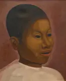 Gustavo Montoya, Cabeza de Niño Mexicano (Head of a Mexican Boy), 1967, Oil on canvas