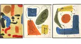 Julio Marino, Three Framed Works, 2002, Mixed media on board