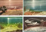 Andrés Montani, Four works, Oil om board