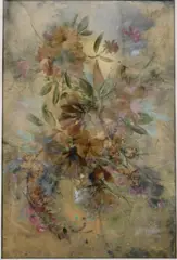 Shawmei Shen, Bouquet of Flowers, Mixed media on paper