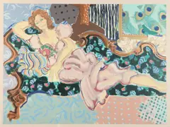 Remembering by Ann Barbieri, Limited edition serigraph with painted frame. #13/250, offered Aug 2024