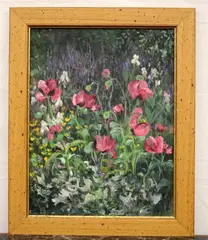Joyce Zeigler, Poppy Garden, Oil on board