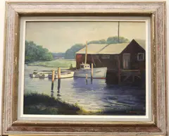 Gerald Hennesy, The Red House by the Sea, Oil on canvas
