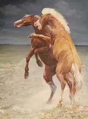 Alexander Yaron, Wild Horses, 1984/5, Oil on canvas