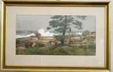 Walter E. Brightwell Jr, Along the Back Shore, Watercolor on paper