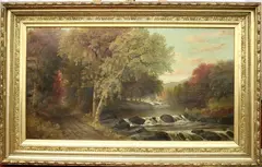 Daniel Charles Grose, Untitled, Autumn Landscape in Hudson River, oil on canvas