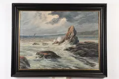 Christian Rasmussen, Crashing Surf, Oil on canvas.