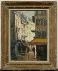 Mario Marinelli, Cafe Express, Oil on canvas