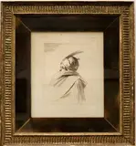 Francesco Bartolozzi, Man in a Plumed Hat and Cloak, circa 1760, Etching after the work of Giovanni Francesco Barbieri (called il Guercino) (Italian, 1591-1666)