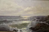 Ensel Salvi, Untitled, Italian Seascape with Yachts, circa 1951, oil on board
