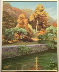 Alexander Yaron, Autumnal Landscape, 1981, Oil on canvas