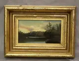 Lake View by American School, Oil on board, sold Sep 2024