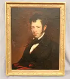 Portrait of a Gentleman by American School, Oil on canvas (laid down to a board), sold Sep 2024