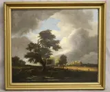 Storm Approaching by American School, Oil on canvas, sold Sep 2024