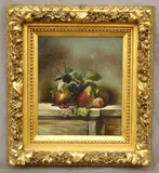 Summer Fruits by American School, Oil on canvas presented, sold Sep 2024