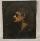 Portrait of a Man in Profile by American School, Oil on canvas, sold Sep 2024
