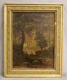Forest View by American School, Oil on canvas, sold Sep 2024