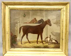 Otto C. Engler, The Brown Horse, Oil on canvas