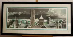 Richard Haas, View of the Mall from the Castle, 1983, Pencil numbered, titled, signed and dated at base