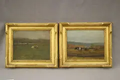 Charles P. Gruppé, Two Works: Early Summer Landscapes, Oil on canvas