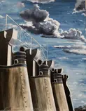 Arthur Cotton Moore, Blue sky, Oil on canvas