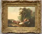 The Young Lovers by Continental School, Oil on board, sold Sep 2024