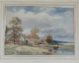 John Bates Noel, Horses Resting, 1918, Watercolor